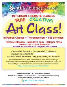 Monday Remote Weekly Art Class @ ALL Abilities Center (Remote)
